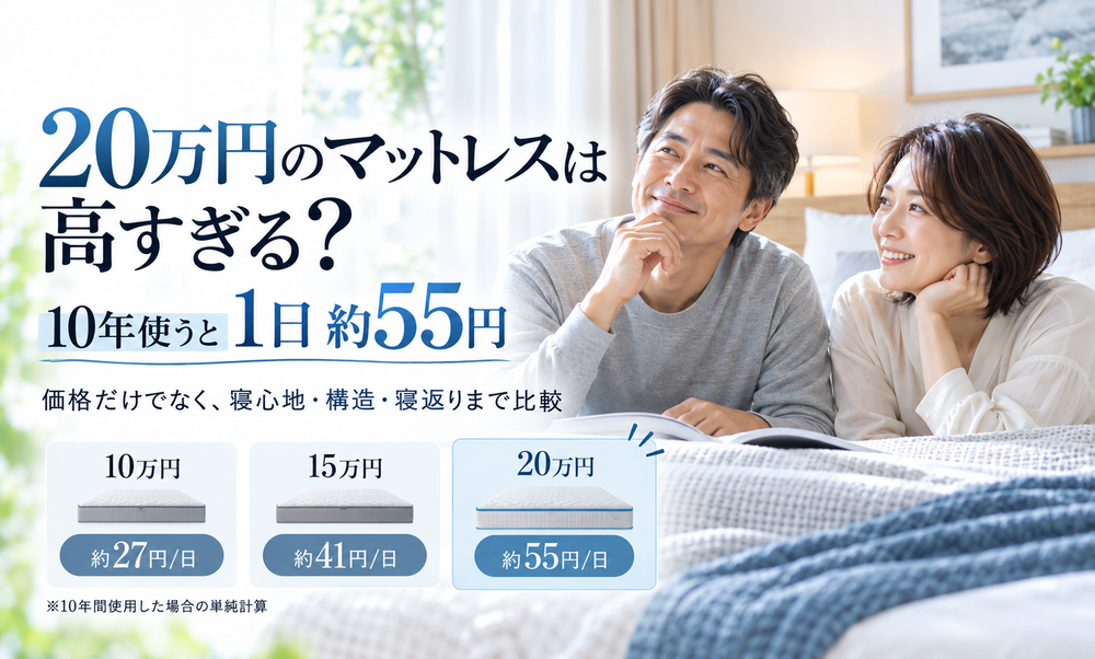 20万円のマットレスは高すぎる?