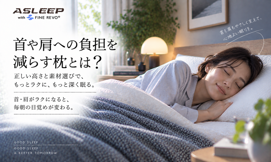首や肩への負担を減らす枕とは？