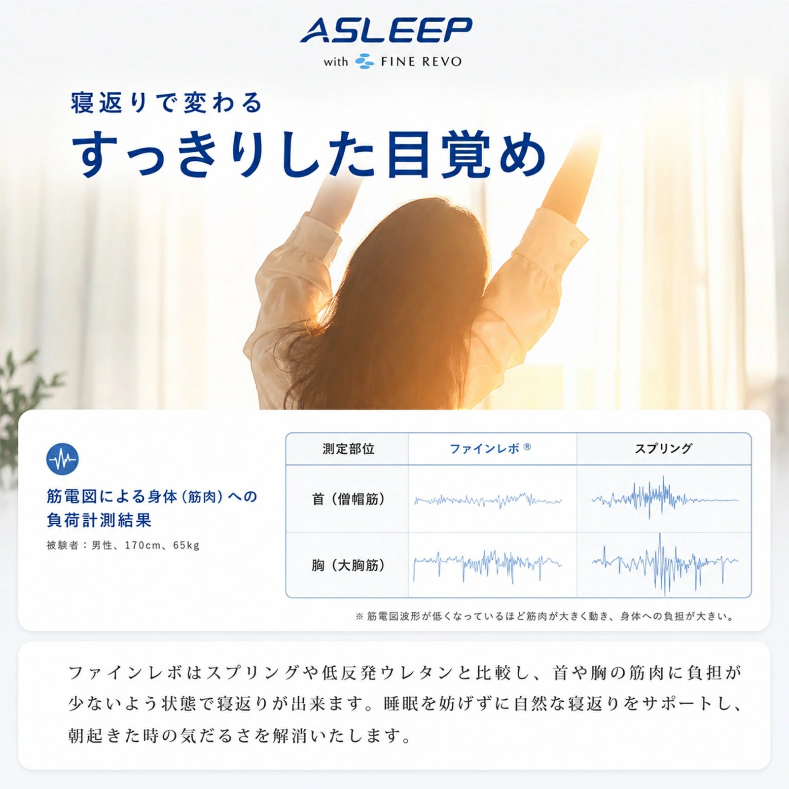 寝返りで変わるすっきりした目覚め｜寝返りがしやすいマットレスASLEEP