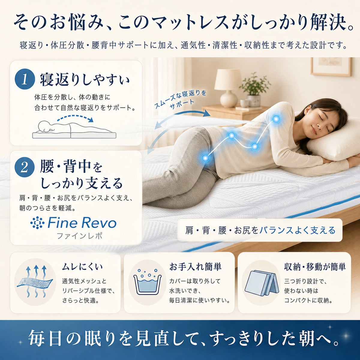 そのお悩み、このマットレスがしっかり解決。