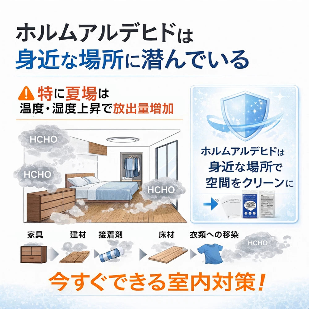ホルムアルデヒドは身近な場所に潜んでいる｜寝返りがしやすいマットレスASLEEP