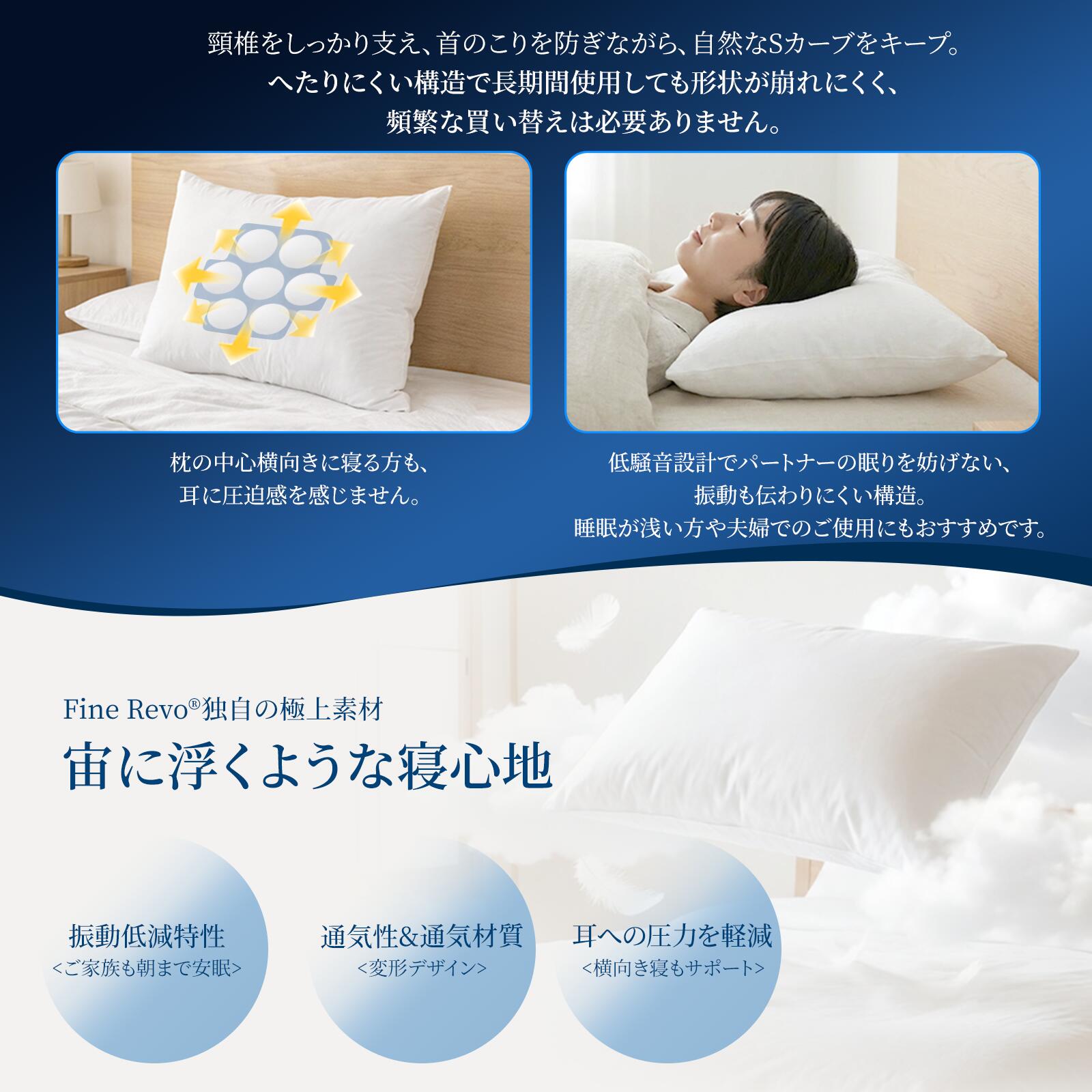 宙に浮くような寝心地