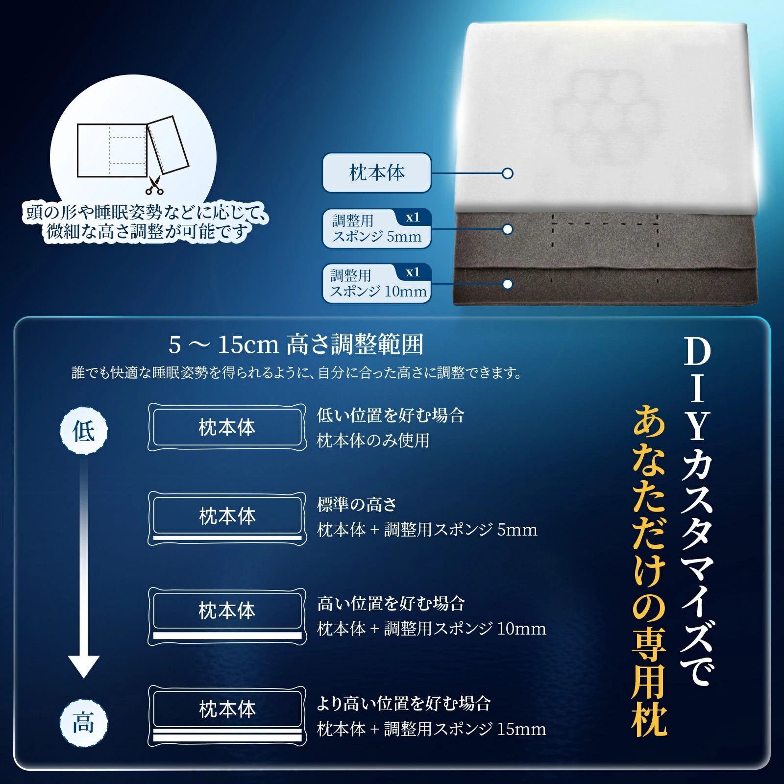 DIYカスタマイズで、あなただけの専用枕｜寝返りしやすいマットレスASLEEP